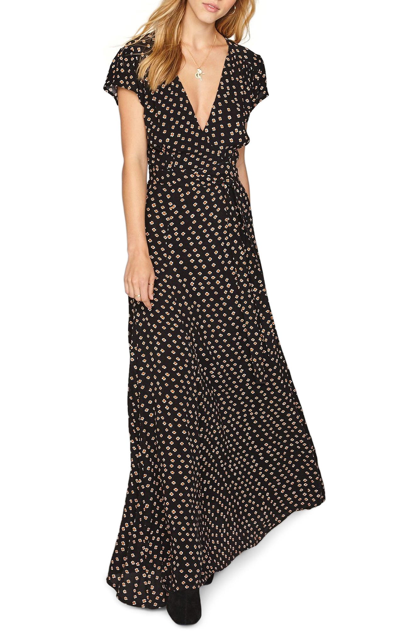 amuse society mala wrap dress