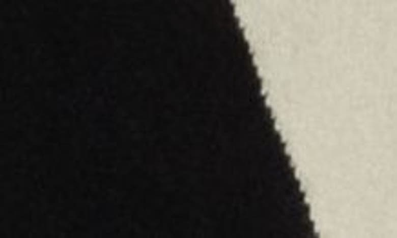 Shop Frenckenberger Raglan Colorblock Cashmere Sweater In Black / Chalk Triangle