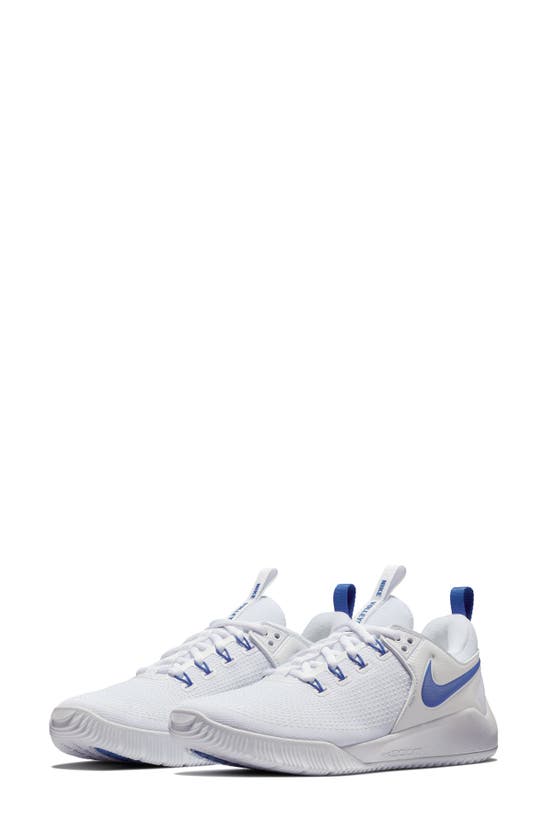 Nike Zoom Hyperace 2 Volleyball Shoe In White/ Game Royal