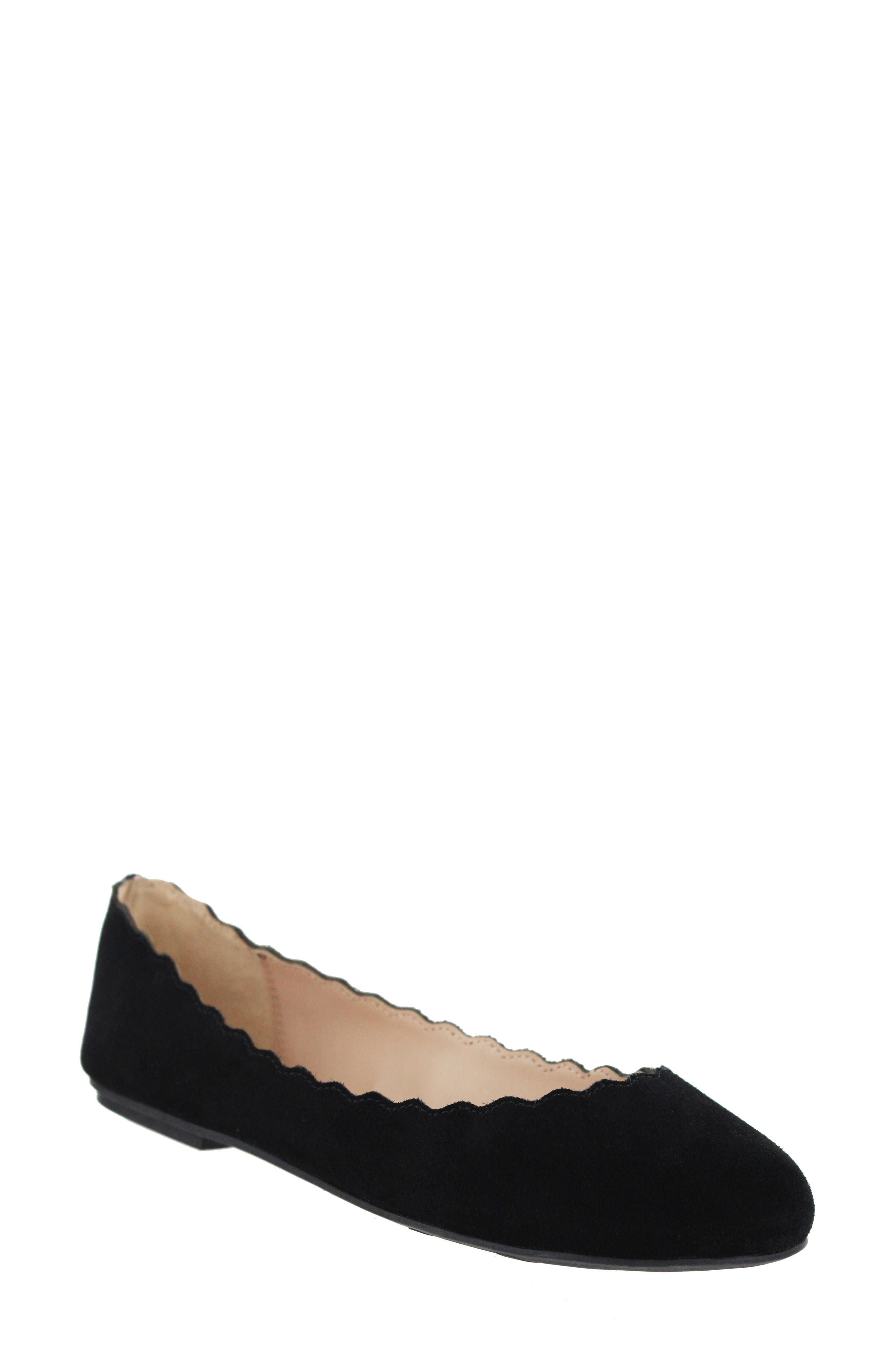 mia scalloped flats