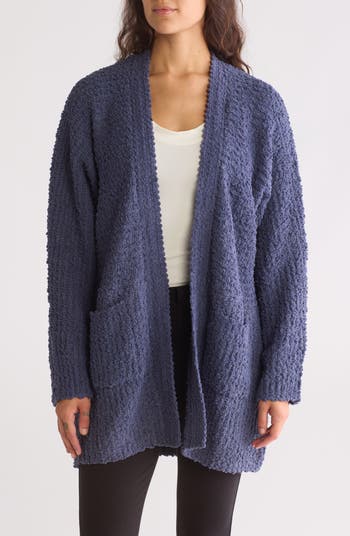 Bobeau Open Front Patch Pocket Popcorn Cardigan Nordstromrack