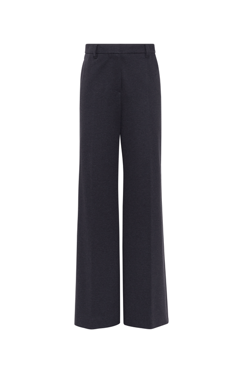 Shop Brunello Cucinelli Loose Flared Trousers In Anthracite