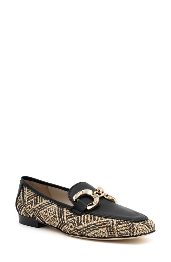 Shop Amalfi By Rangoni Greve Loafer In Black Vittorio - Platinum Acc