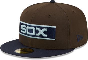 Men's New Era Brown/Navy Chicago White Sox Comiskey Park 75th Anniversary Walnut 9FIFTY Fitted Hat
