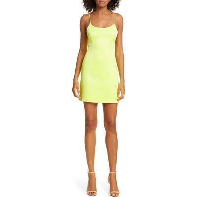 Alice + Olivia Nelle Fitted Minidress, Yellow