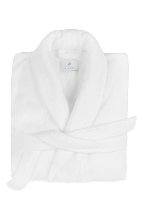 Matouk Milagro Cotton Terry Cloth Robe in White
