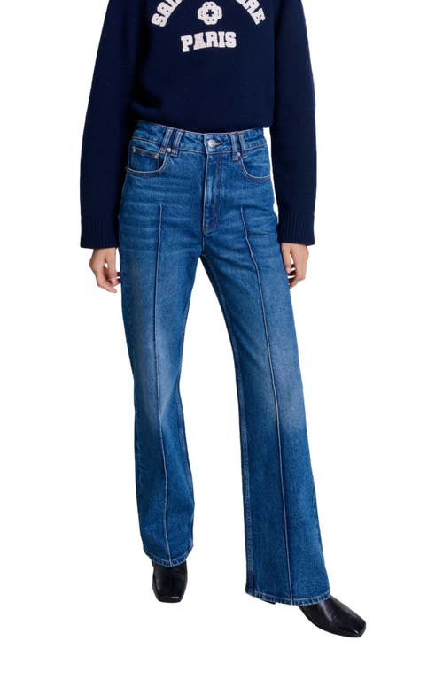 Shop Maje Straight-leg Jeans In Blue