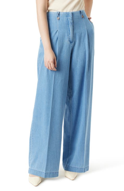 Sam Edelman Codie High Rise Wide Leg Denim