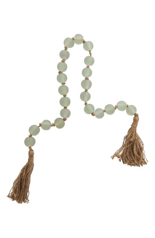 Willow Row Bohemian Glass Beaded Tassel Garland In Green