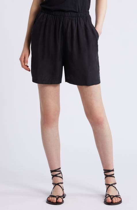 Cupro Blend Pull-On Shorts