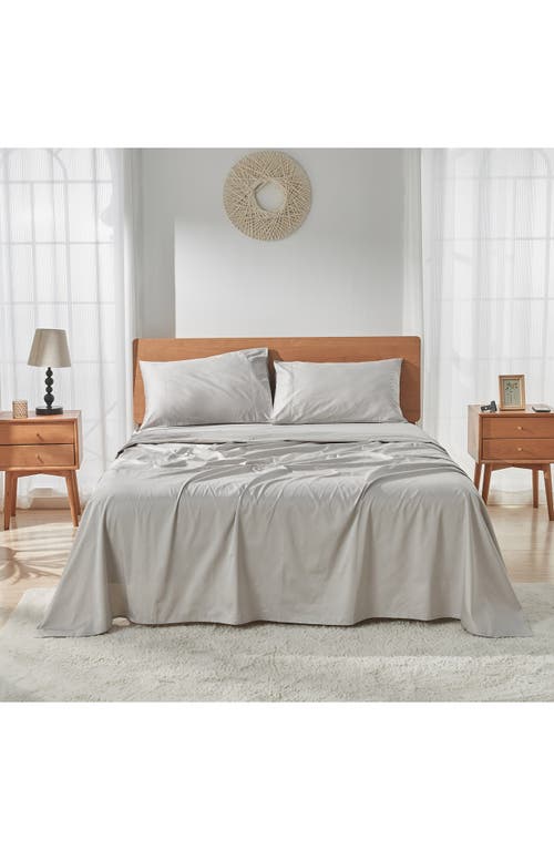 Sijo 400 Thread Luxesoft Organic Cotton Sateen Sheet Set In Dove