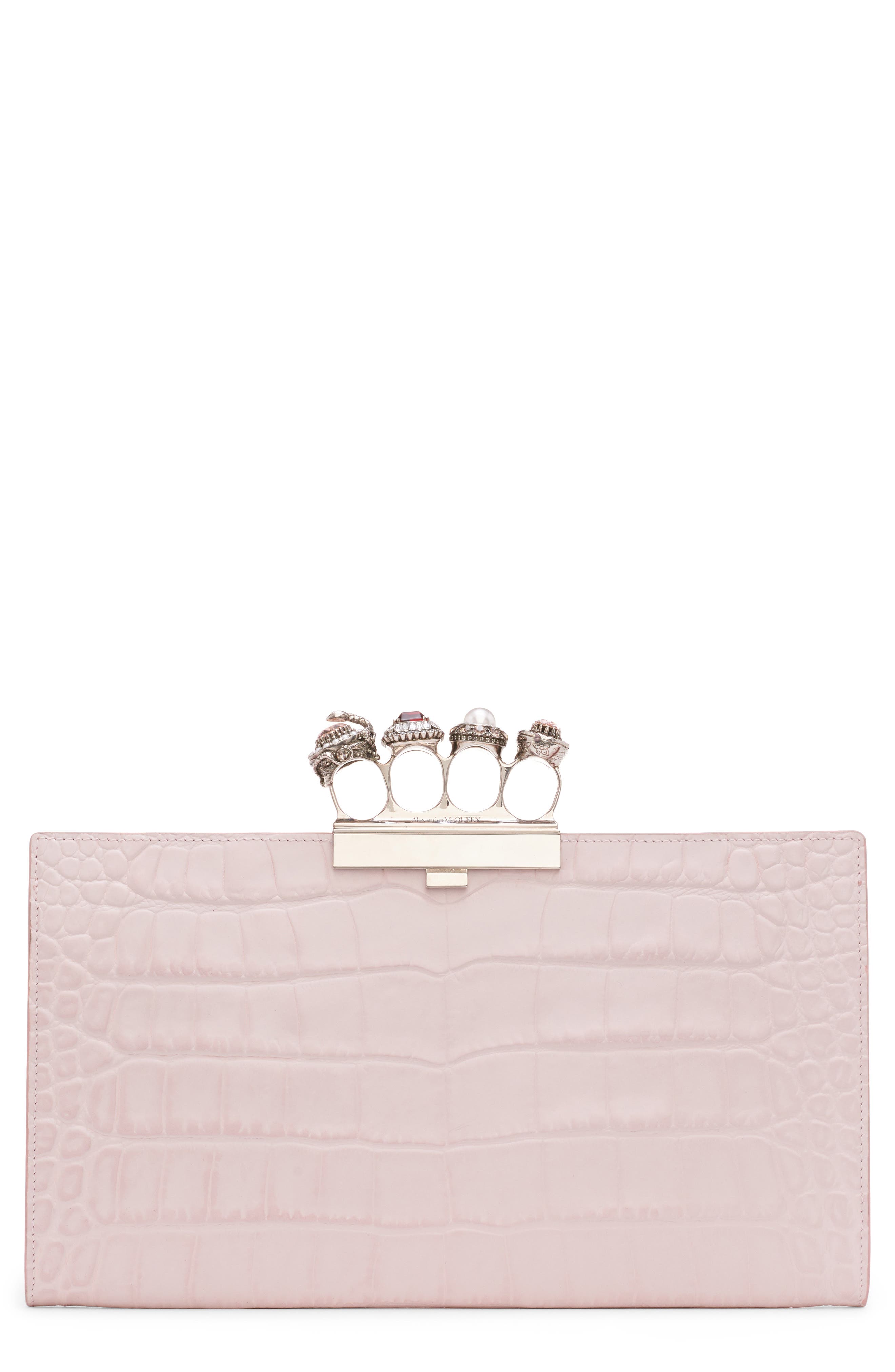 alexander mcqueen four ring clutch