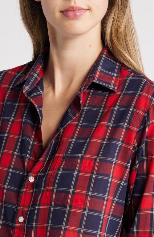 Shop Frank & Eileen Eileen Plaid Relaxed Button-up Shirt In Red Navy White Plaid