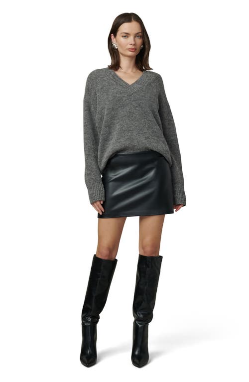 Joe's Faux Leather Miniskirt In Black