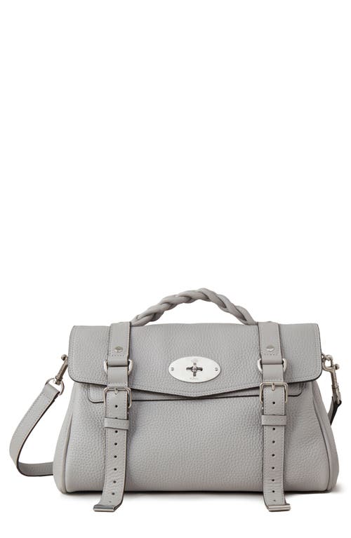 Mulberry Alexa Leather Satchel in Pale Grey