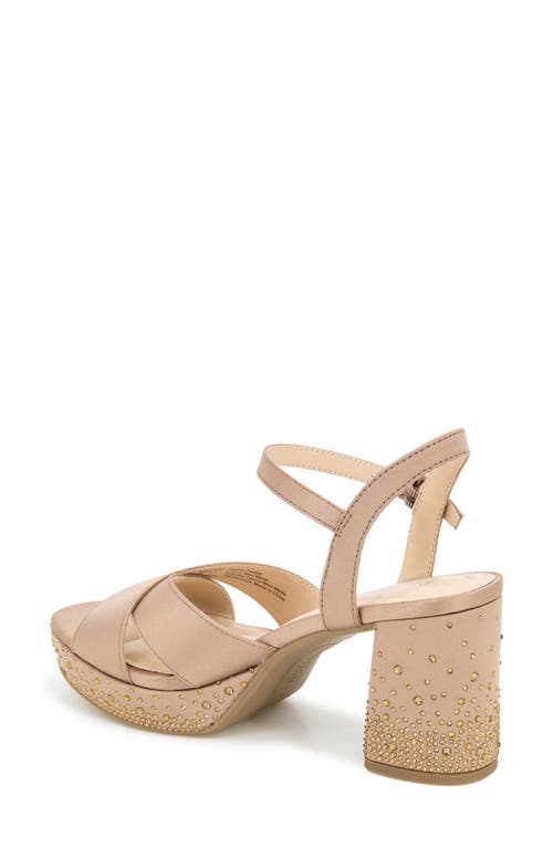 Reaction Kenneth Cole Reeva Platform Sandal In Coffee Crumb Silk
