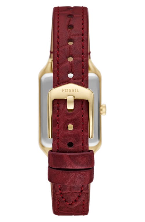 Shop Fossil Raquel Leather Strap Watch, 23mm In Red/gold