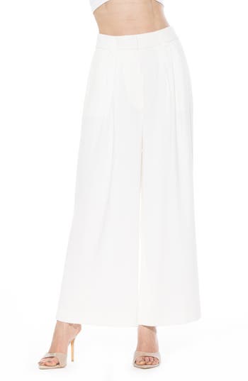 Alexia Admor Wide Leg Pants In Ivory