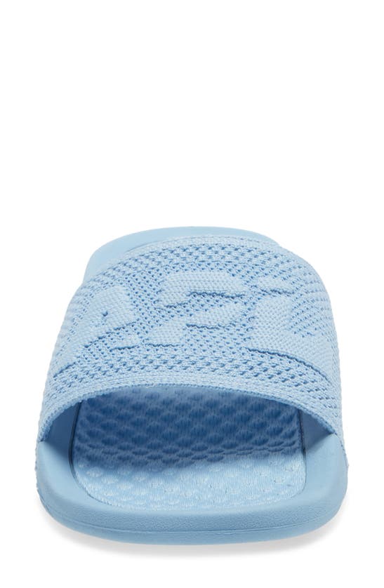 Shop Apl Athletic Propulsion Labs Big Logo Techloom Knit Sport Slide In Ice Blue