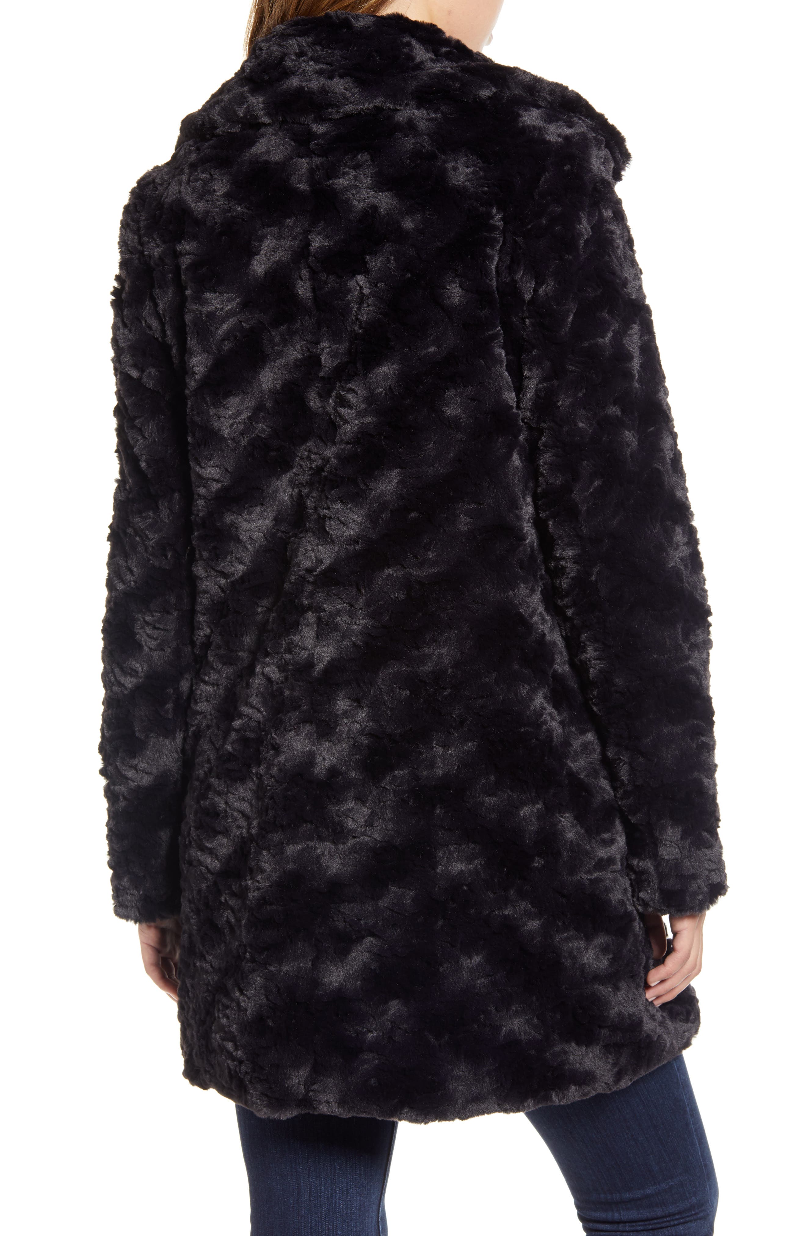Cole New York Textured Faux Fur Coat Nordstrom Rack