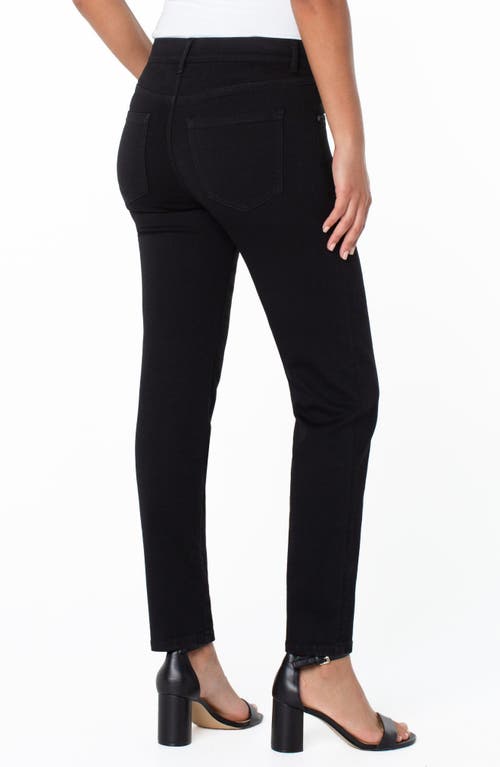 Shop Liverpool Los Angeles Gia Glider Pull-on Ankle Slim Jeans In Over Dye Black