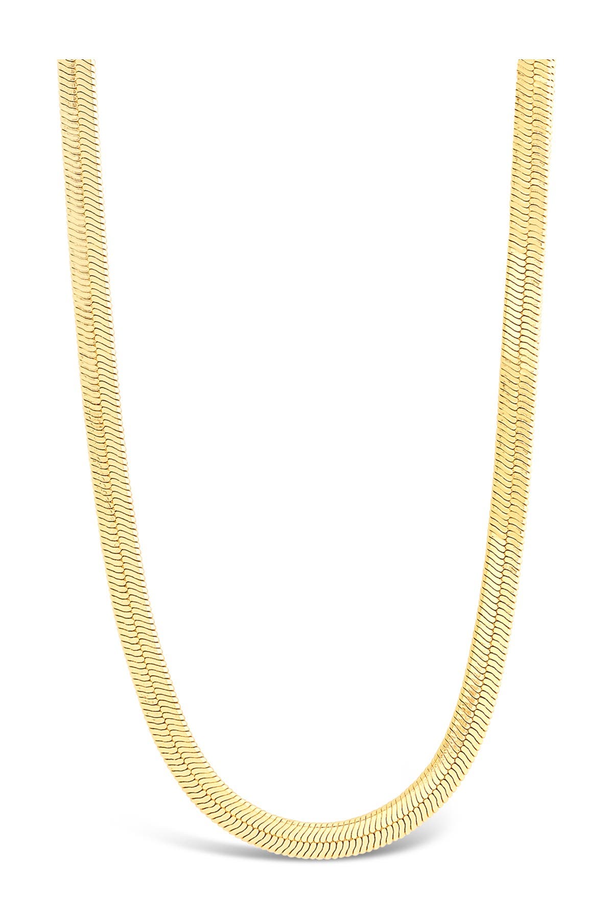 herringbone pattern gold necklace