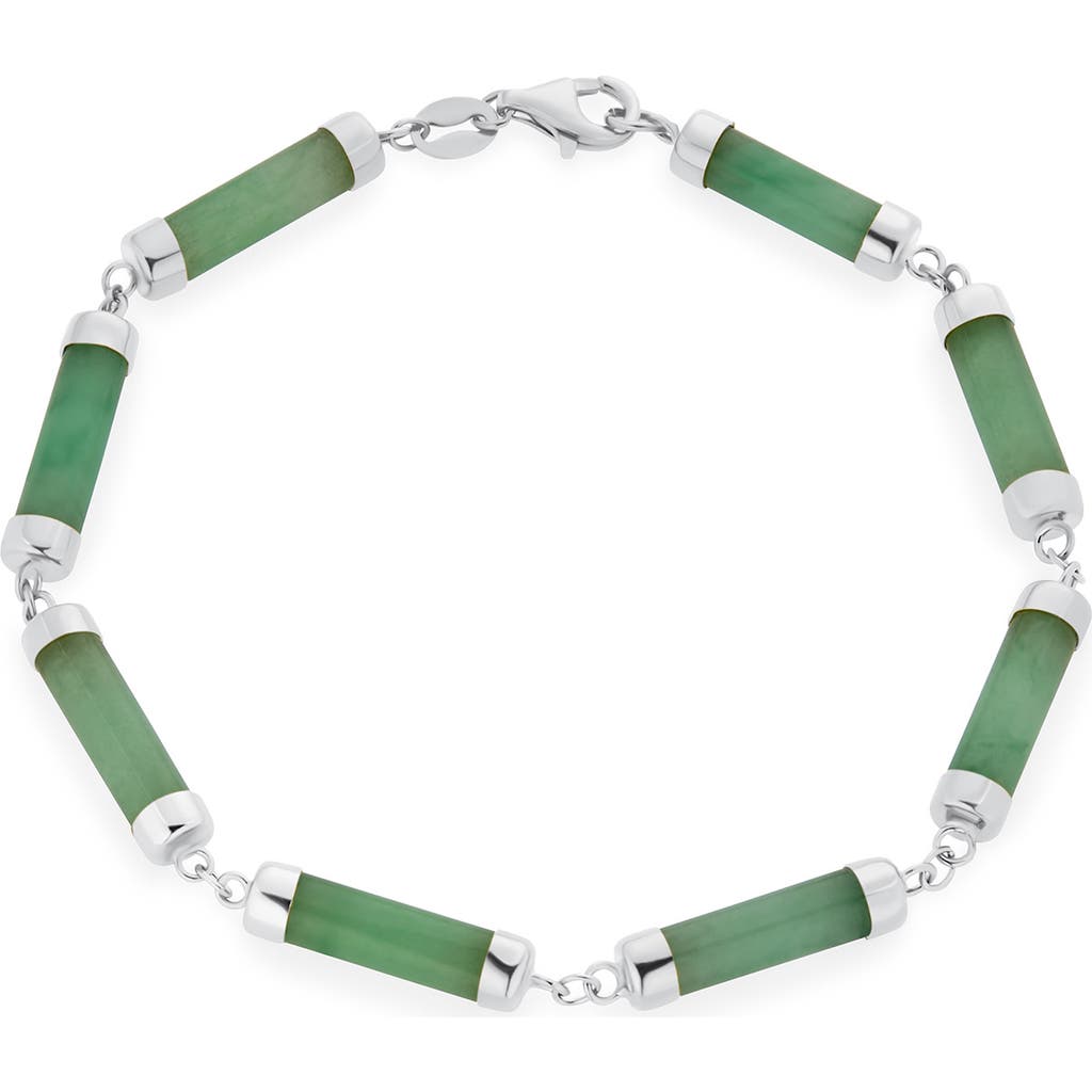 Bling Jewelry Gemstone Flex Link Bracelet In Light Green