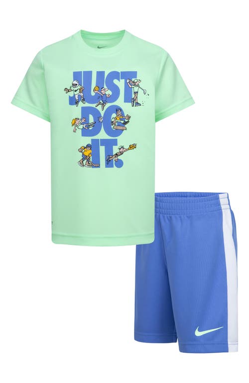 Nike Kids' Dri-FIT Just Do It Graphic T-Shirt & Shorts Set Polar at Nordstrom