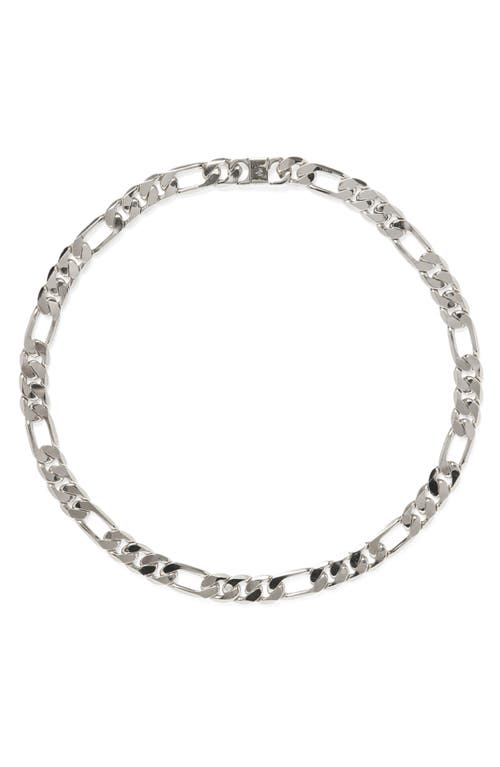 Shop Lady Grey Large Figaro Chain Necklace In Silver