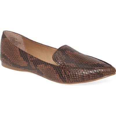 Steve Madden Feather Loafer Flat, Brown