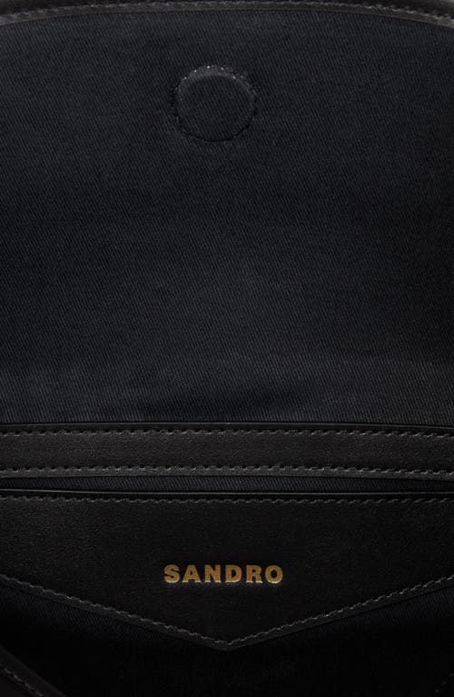 Sandro Tangoso Mini Leather Bag In Black