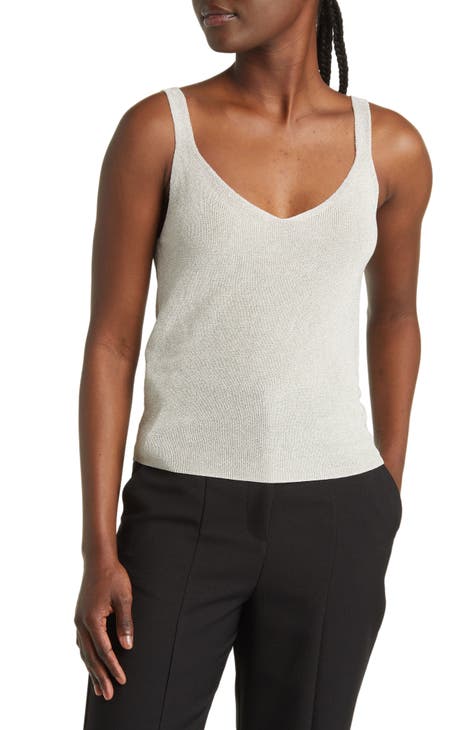 Scoop Neck Soft Cable Knit Tank Top – meison