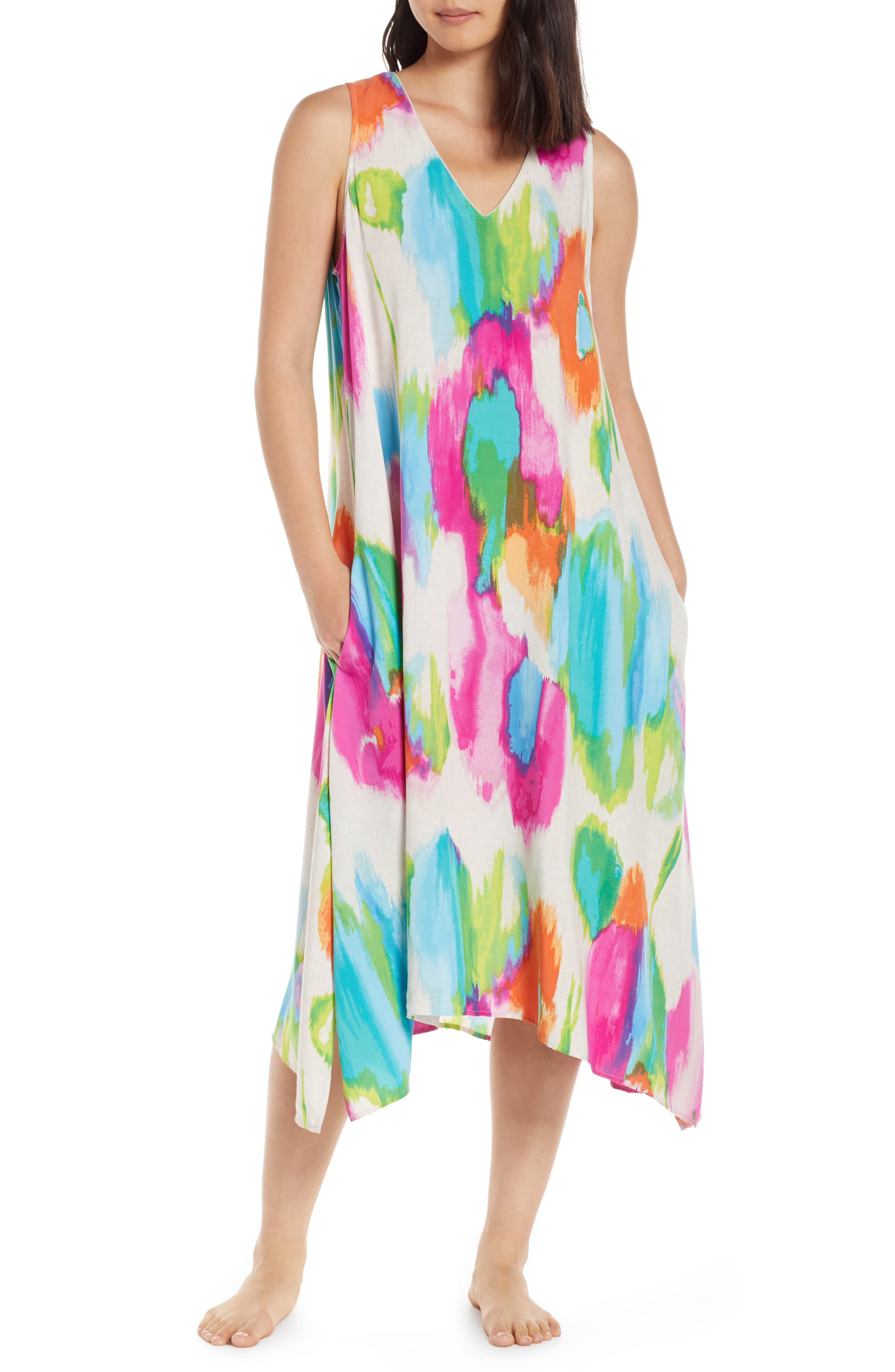 Natori Aurora High/low Nightgown, Ivory