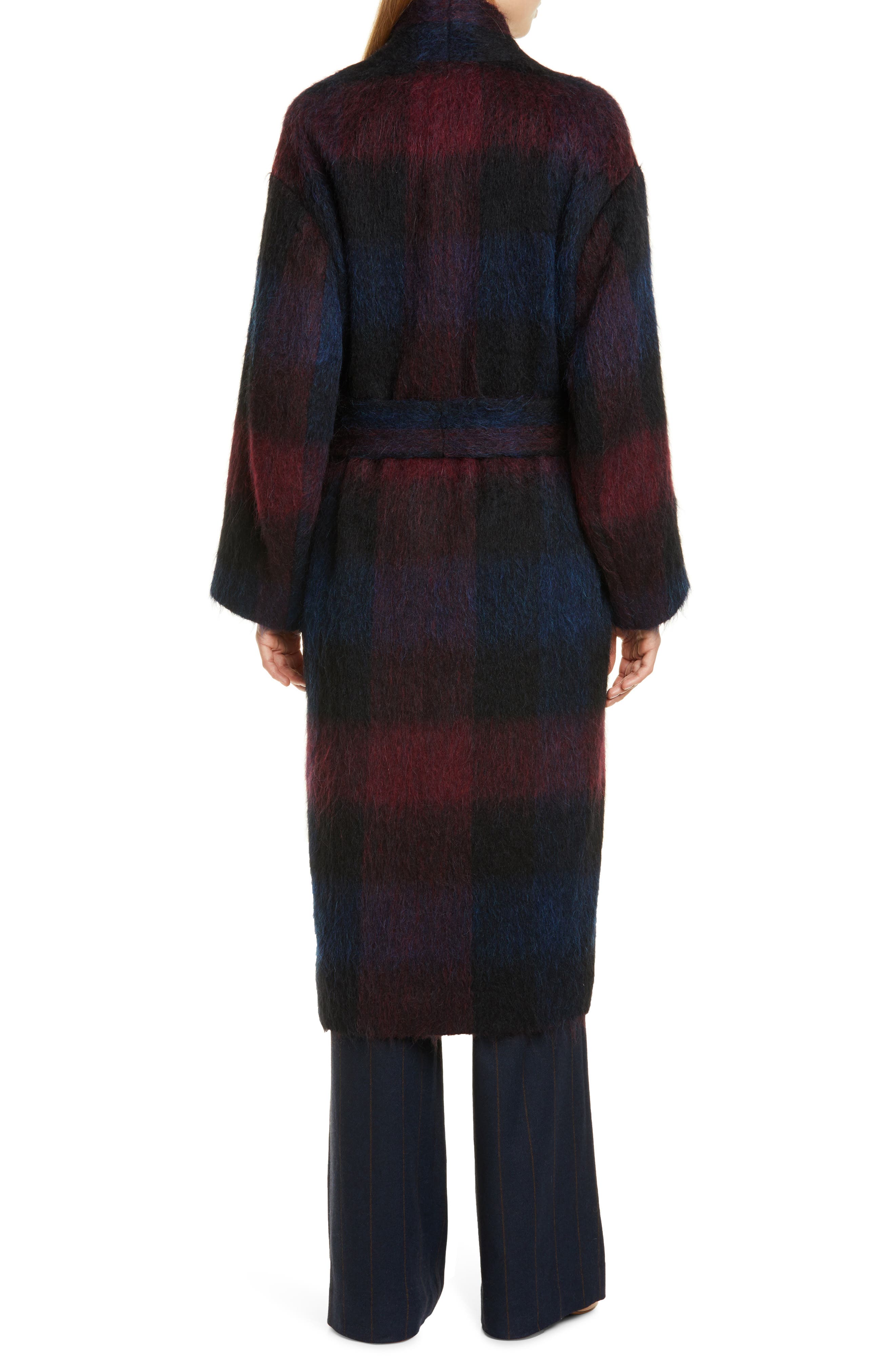 luxe alpaca plaid coat