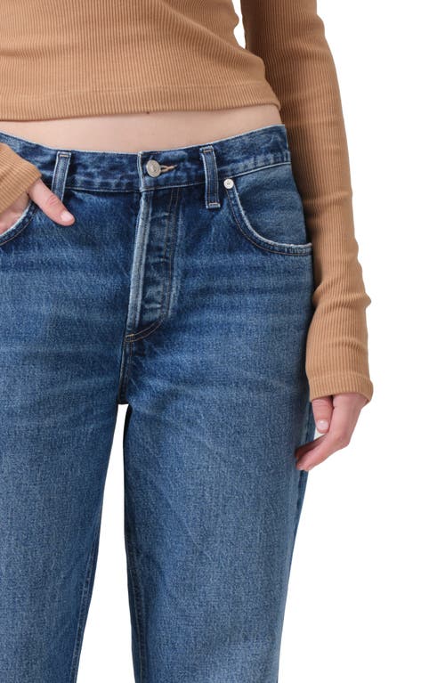 CITIZENS OF HUMANITY CITIZENS OF HUMANITY NEVE LOW SLUNG RELAXED DISTRESSED NONSTRETCH REGENERATIVE COTTON JEANS 