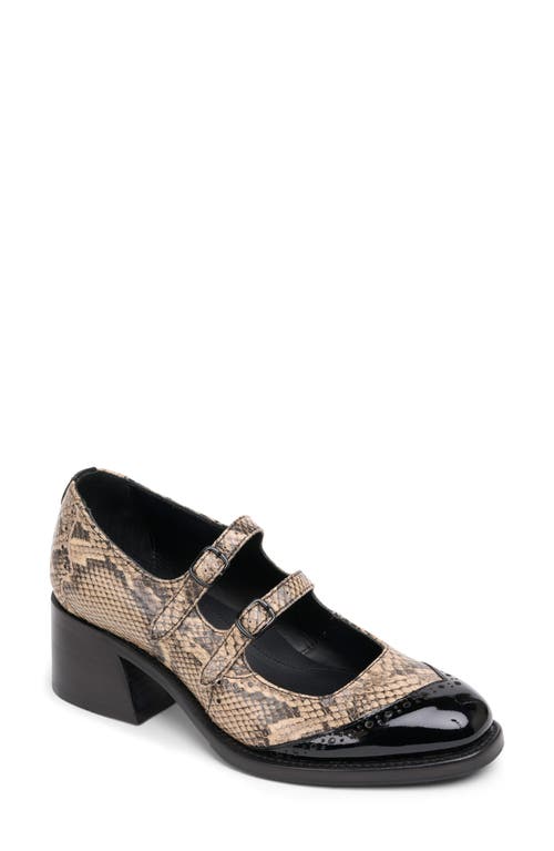 The Office of Angela Scott Miss Amelie Mary Jane Pump in Snake Print 