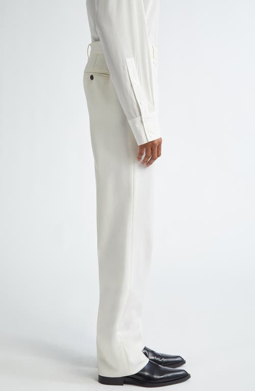 Shop Proenza Schouler Teddy Stretch Wool Twill Pants In Wax