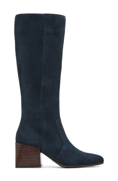 Blondo Tessa Waterproof Knee High Boot In Navy Suede