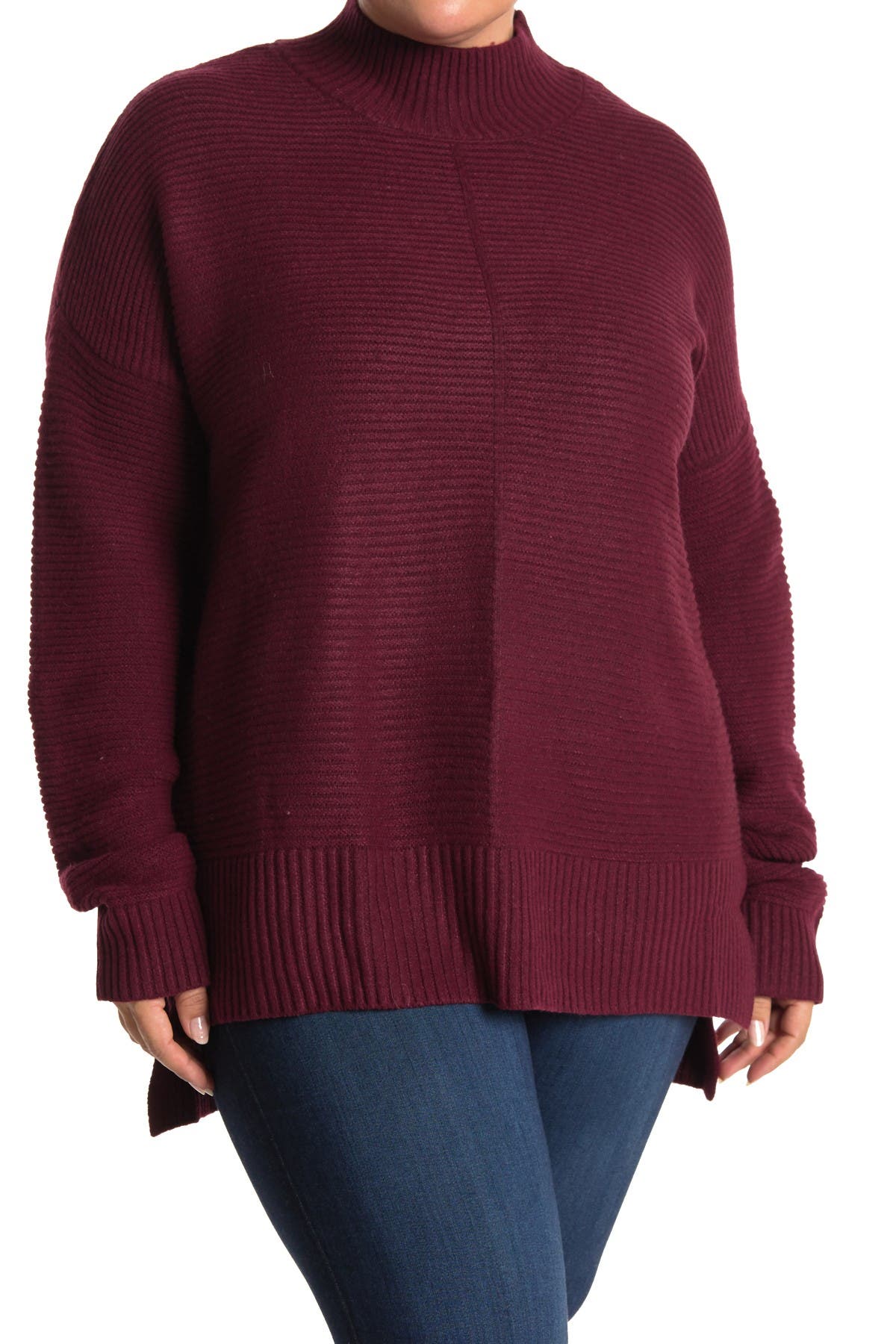 ribbed tunic sweater