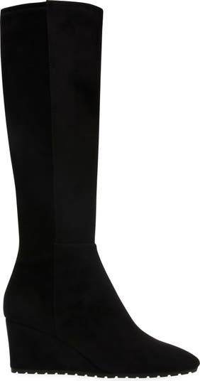 Womens knee high wedge clearance boots