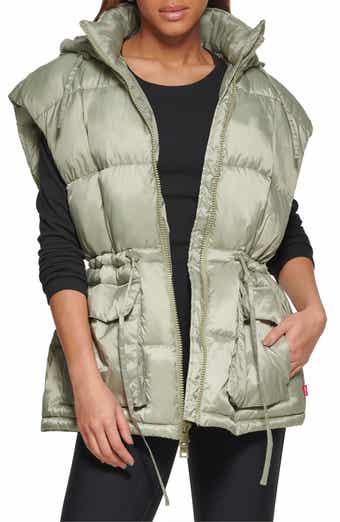 LaVento Women's Oversize Plush Fur Faux Leather Vest