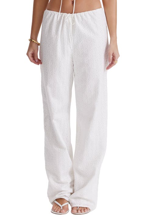 Frankie Broderie Anglaise Drawstring Pants