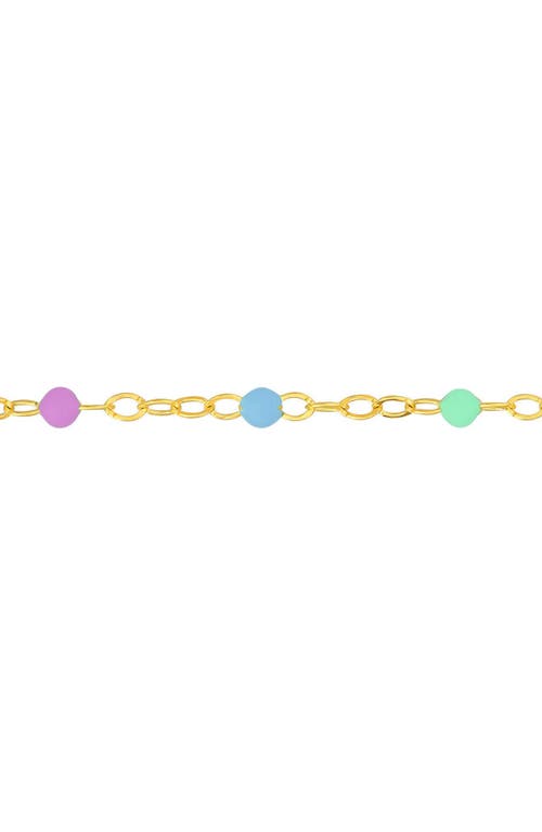 Central Park Enamel Station Chain Necklace In Gold Multicolor