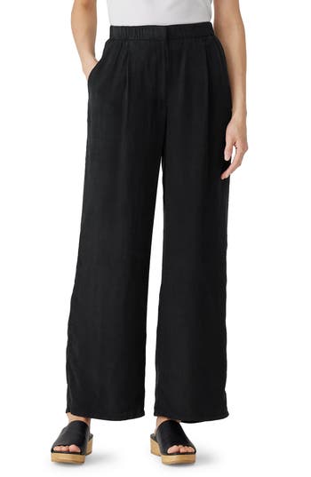 EILEEN FISHER EILEEN FISHER PLEATED WIDE LEG PANTS