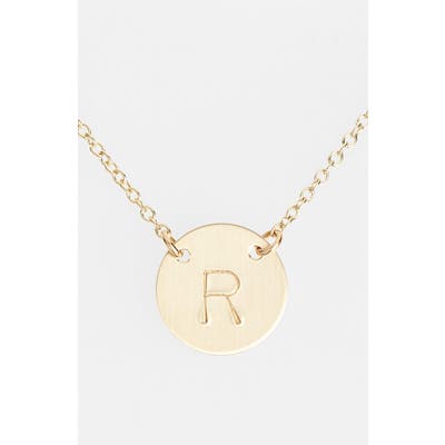 Nashelle 14K-Gold Fill Anchored Initial Disc Necklace