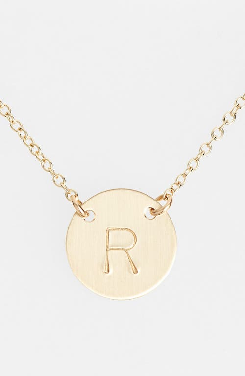14k-Gold Fill Anchored Initial Disc Necklace in 14K Gold Fill R