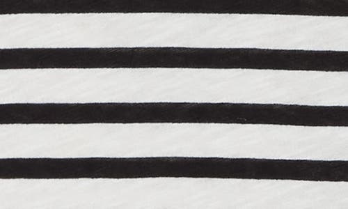 Shop Industry Republic Clothing Double Flutter Sleeve Cotton Top In Black/ivory Stripe