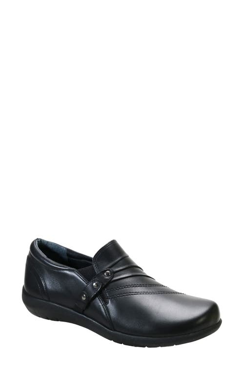 Shop David Tate Serene Loafer In Black Brushed Calf