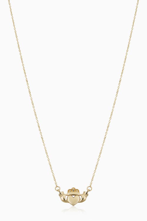 Shop Oradina 14k Yellow Gold Claddagh Pendant Necklace