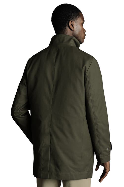 Shop Charles Tyrwhitt 3 In 1 Rain Jacket With Detachable Vest In Olive Green